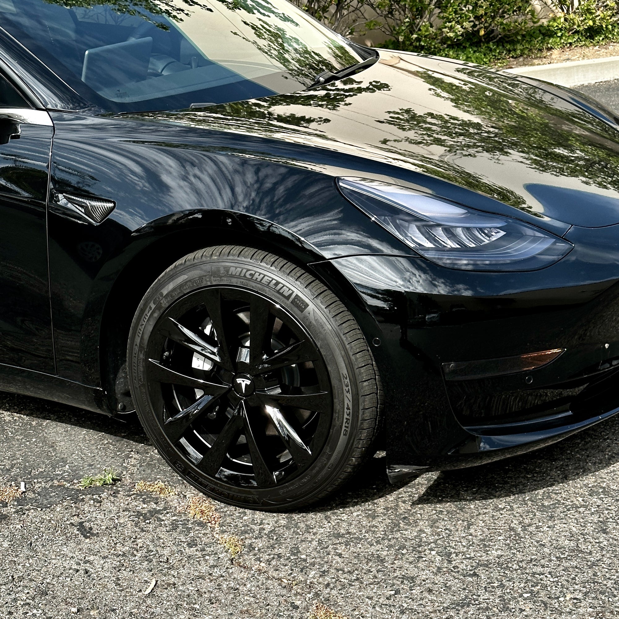 2017-2023 | Model 3 18&quot; Aero Wheel Cover Replacements- Open Spoke Arachnid Style (Set of 4)