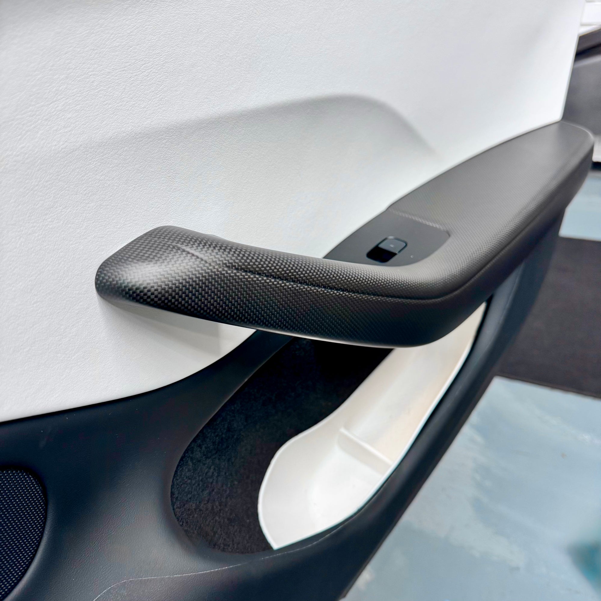 2024+ | Model 3 Highland Refreshed &quot;Plain Weave&quot; (Performance Look) Full Interior Carbon Fiber Kit Bundles (20 Pieces) - Real Dry Molded Carbon Fiber
