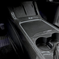 2021+ | Model 3 & Y Center Console Top & Side Panel Overlays (Gen. 2) - Real Dry Molded Carbon Fiber