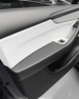 2026+ | Model Y Juniper Refreshed "Plain Weave" (Performance Look) Door Armrest Panel Overlays (4 Pieces) - Real Dry Molded Carbon Fiber