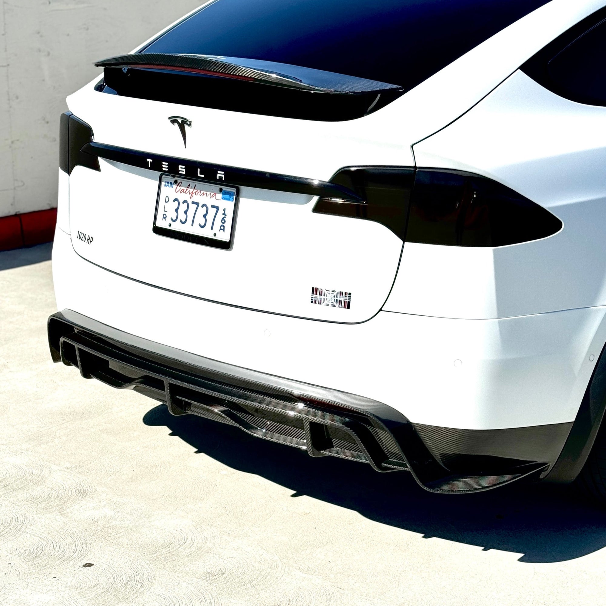 2022+ | Model X Colossal Rear Replacement Diffuser - Real Dry Molded Carbon Fiber