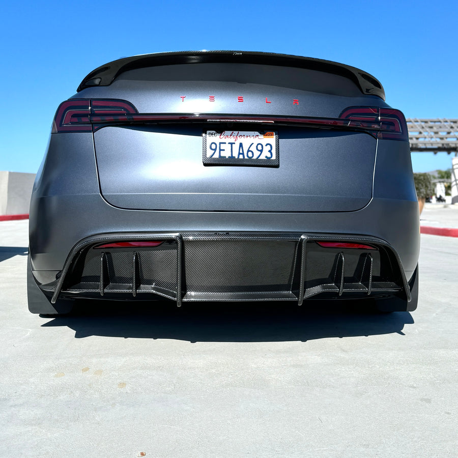 Model Y Colossal Rear Replacement Diffuser - Real Dry Molded Carbon Fiber