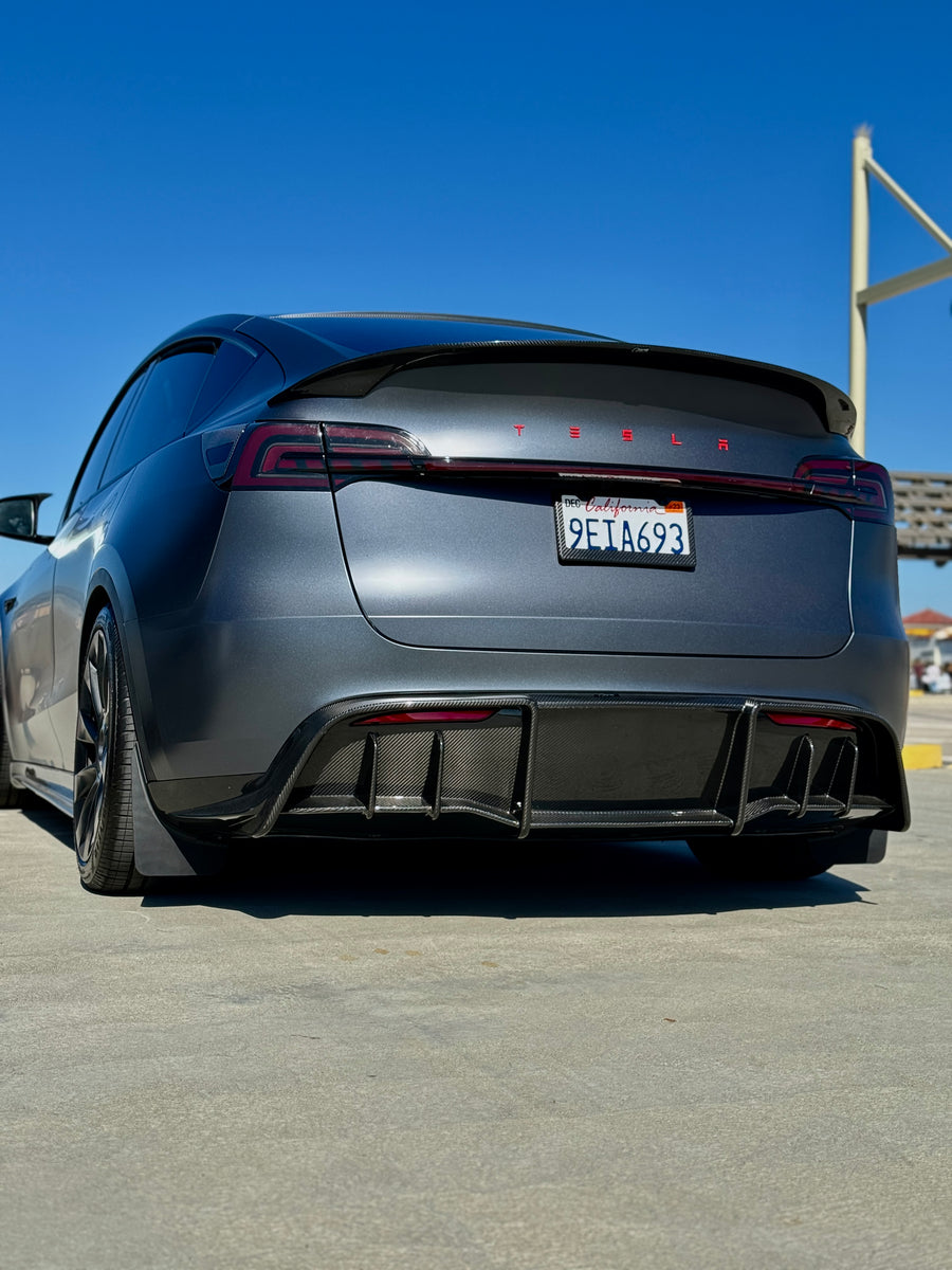 Model Y Colossal Rear Replacement Diffuser - Real Dry Molded Carbon Fiber