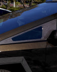 Cybertruck A-Pillar Full Corner Window Overlay (1 Pair) - Real Dry Molded Carbon Fiber