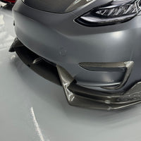 Model Y Colossal Front Lip Overlay Spoiler - Real Dry Molded Carbon Fiber