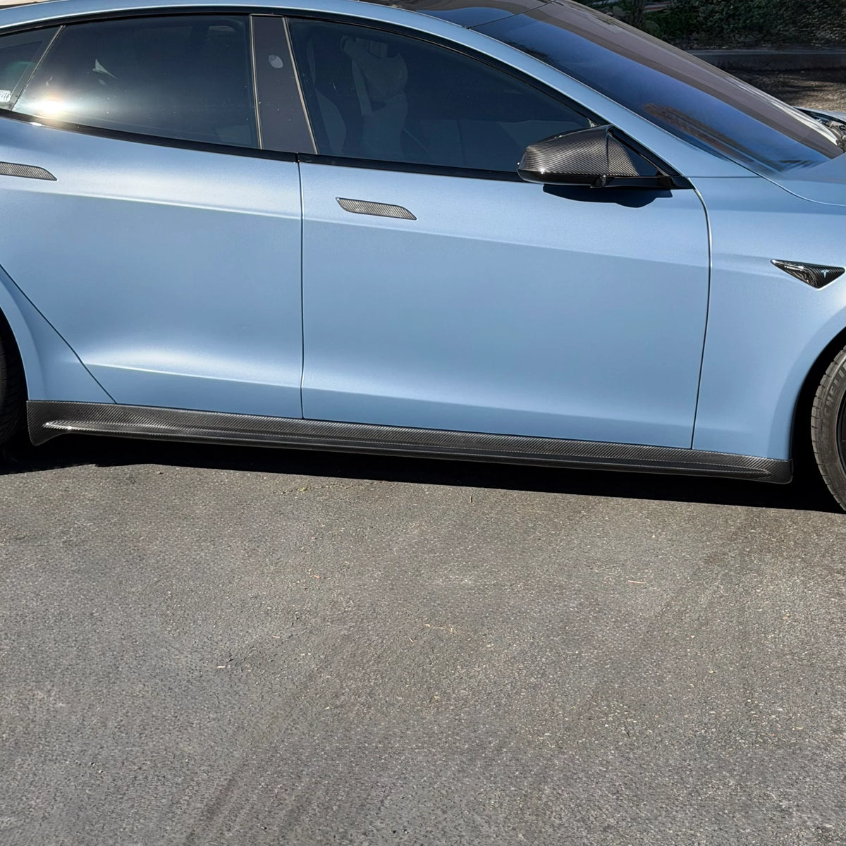 2022+ | Model S Viento Full Body Kit - Real Molded Carbon Fiber (4 Pieces)