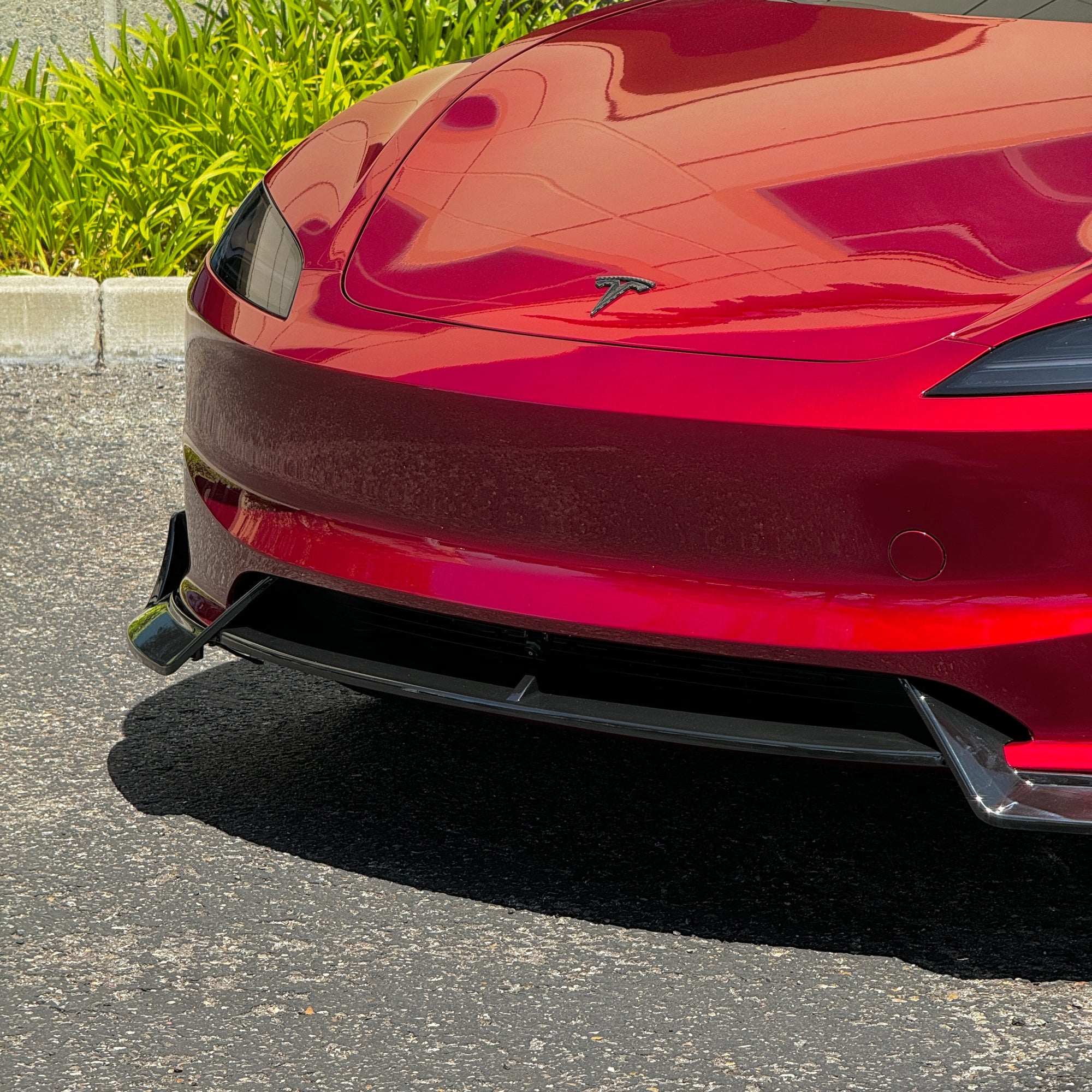 2024+ | Model 3 Viento Front Lip Spoiler ABS Plastic (3 Piece) - Variety*