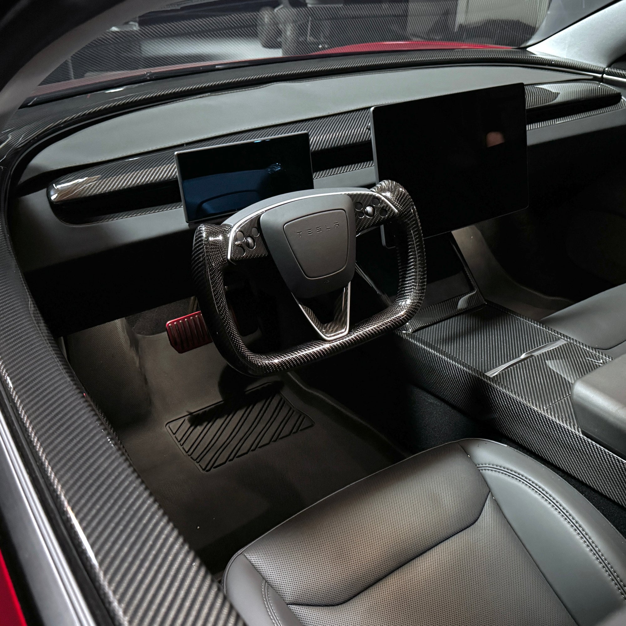 2024+ | Model 3 Yoke Carbon Fiber Steering Wheel Upgrade - Variety*