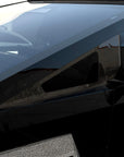 Cybertruck A-Pillar Full Corner Window Overlay (1 Pair) - Real Dry Molded Carbon Fiber
