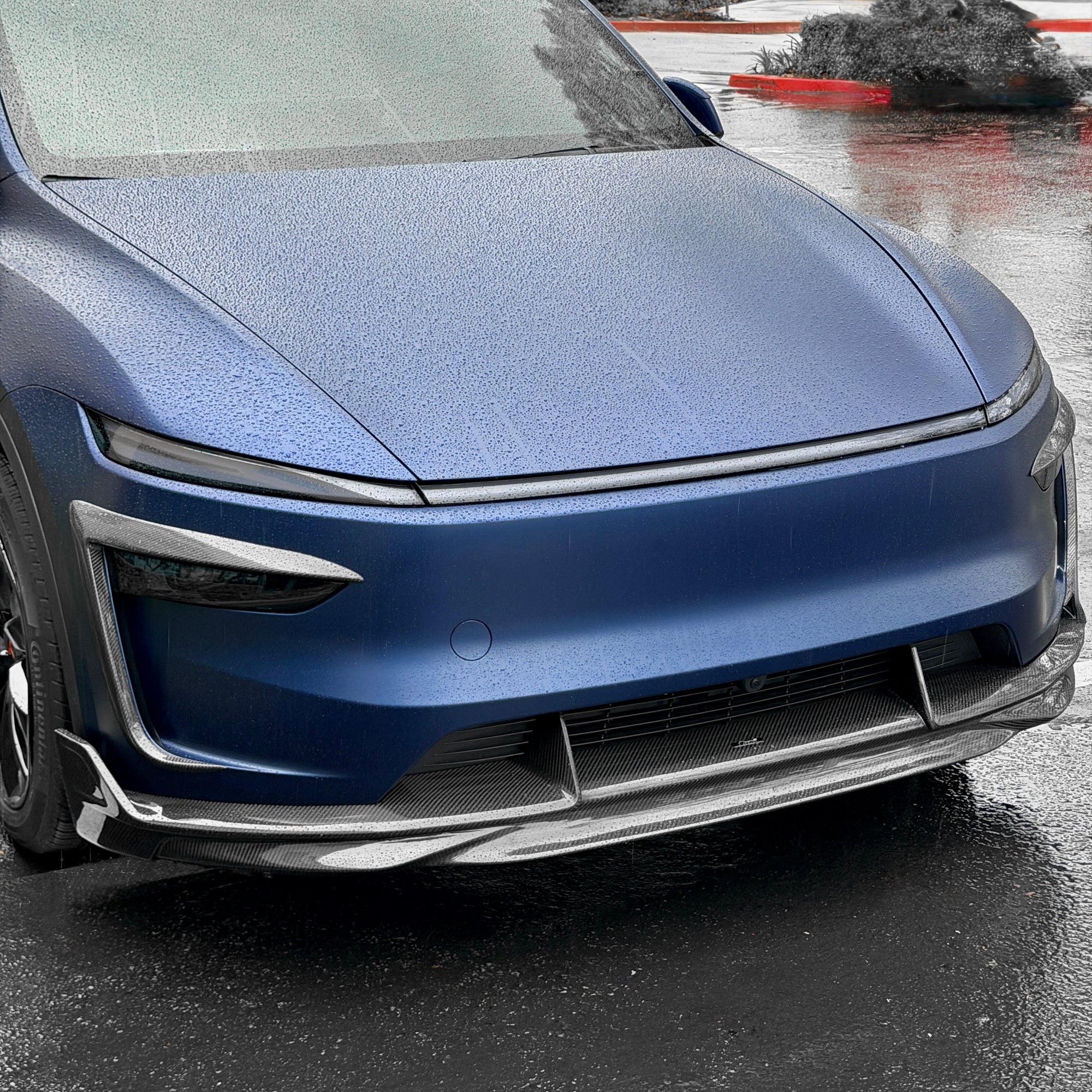 2026+ | Model Y Juniper Colossal Front Lip Splitter / Spoiler - Real Dry Molded Carbon Fiber