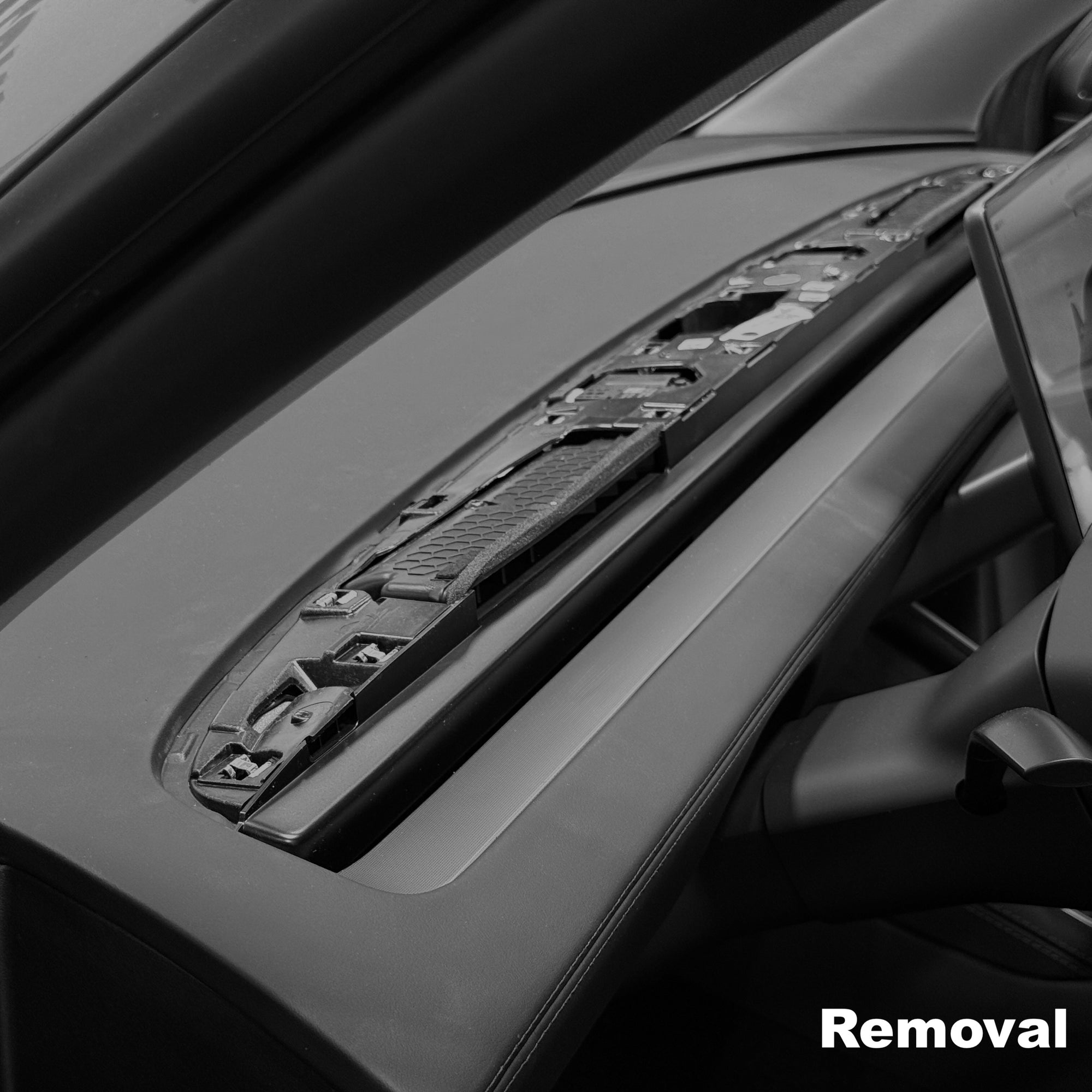 2026+ | Model Y Juniper Refreshed Charcoal Suede Italian Alcantara Dashboard Replacement Kit - Imported From Italy