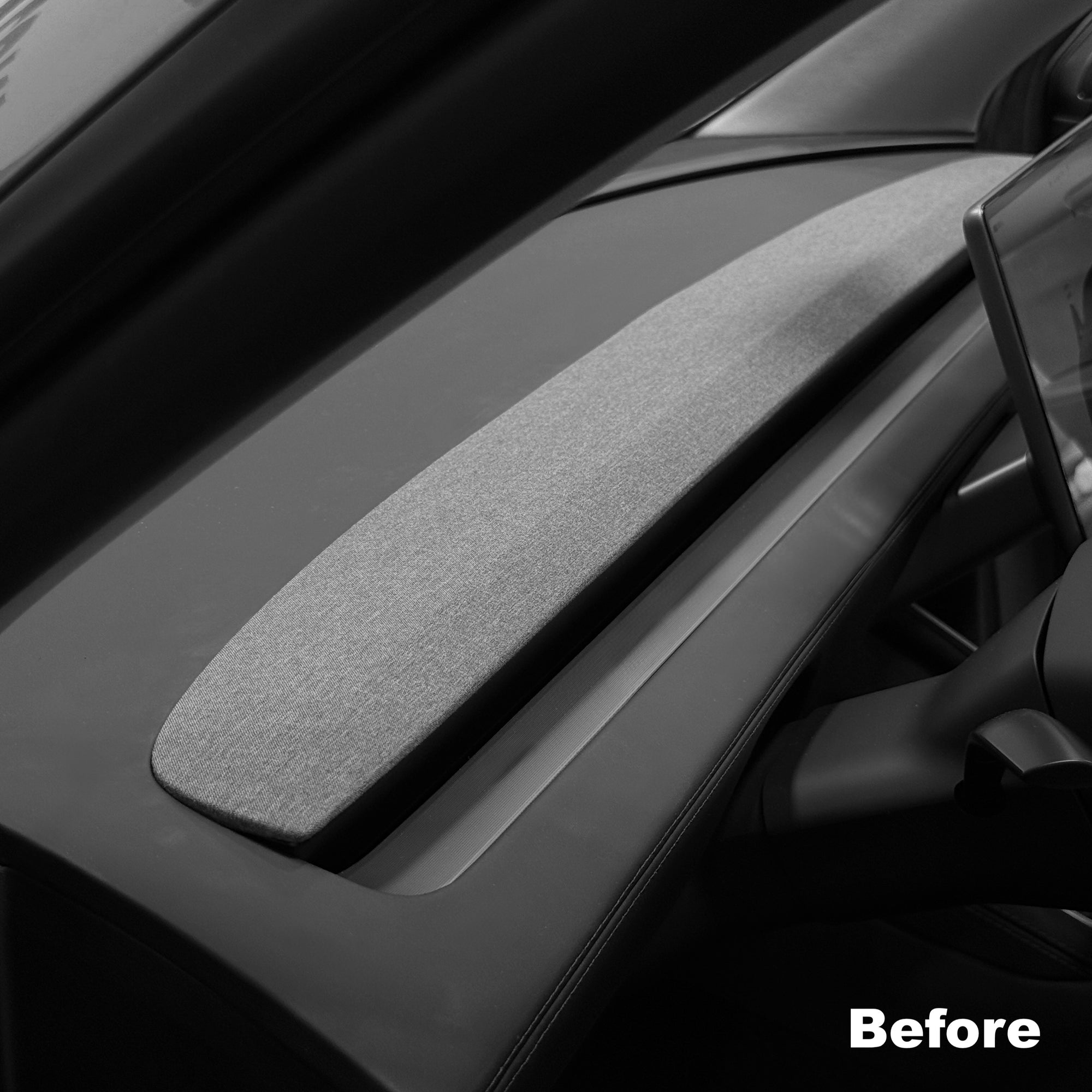2026+ | Model Y Juniper Refreshed Charcoal Suede Italian Alcantara Dashboard Replacement Kit - Imported From Italy