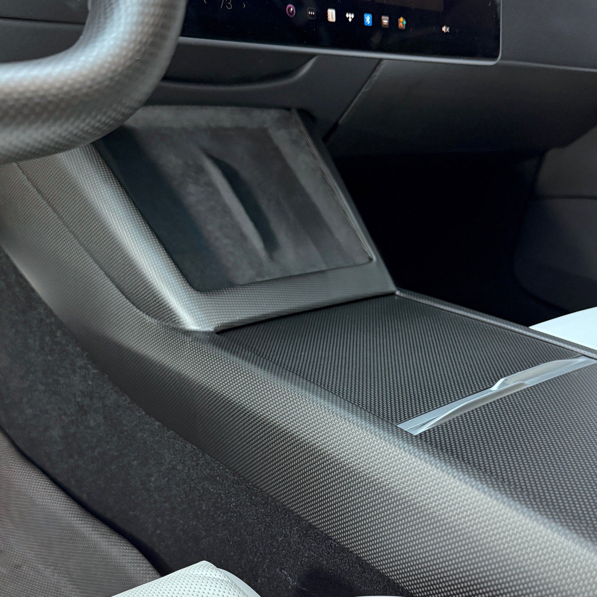 2024+ | Model 3 Highland Refreshed &quot;Plain Weave&quot; (Performance Look) Full Interior Carbon Fiber Kit Bundles (20 Pieces) - Real Dry Molded Carbon Fiber