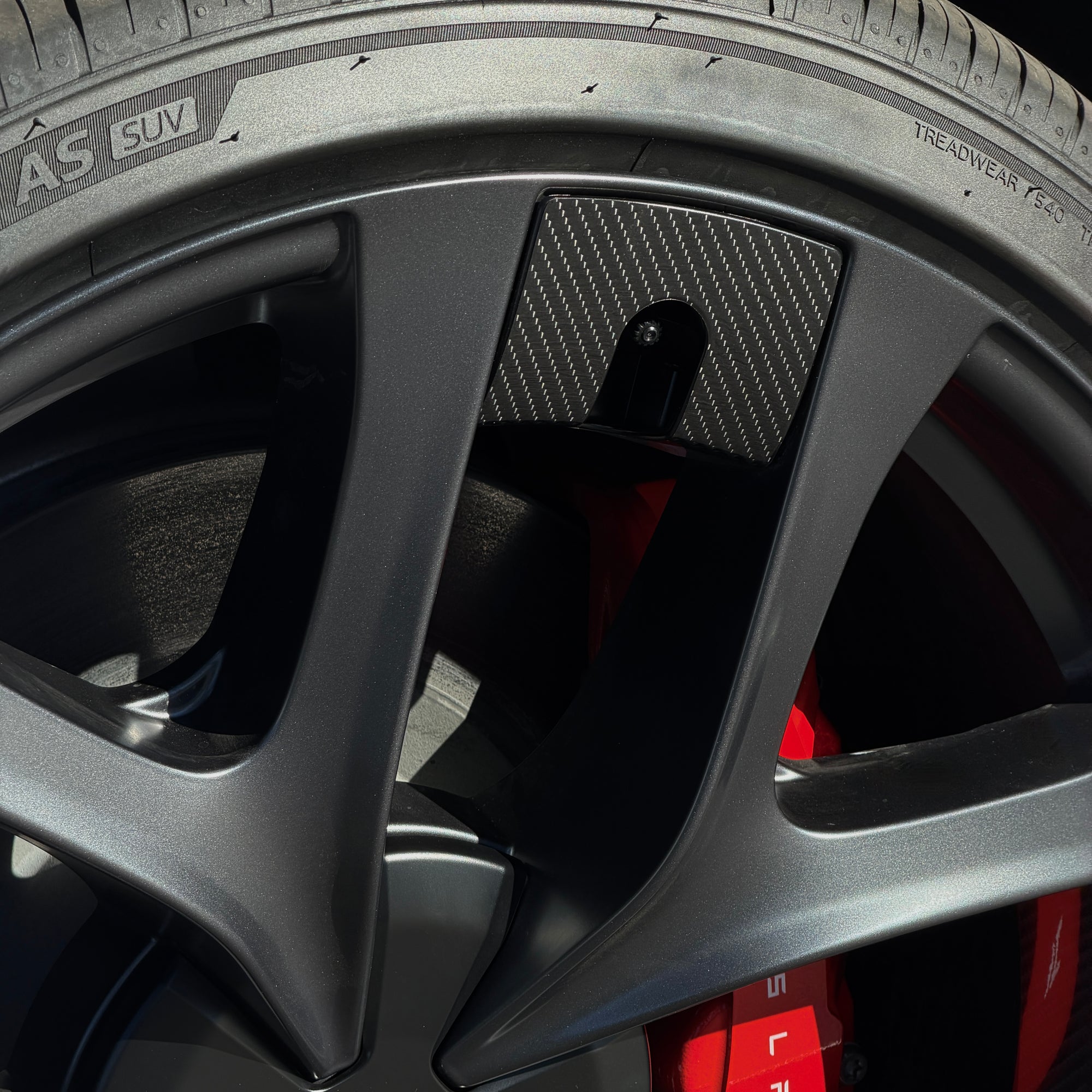 2026+ | Model Y Performance 21’’ Arachnid 2.0 Wheel Carbon Fiber Look Outer Rim Spoke PPF Overlay - 20 Piece Kit