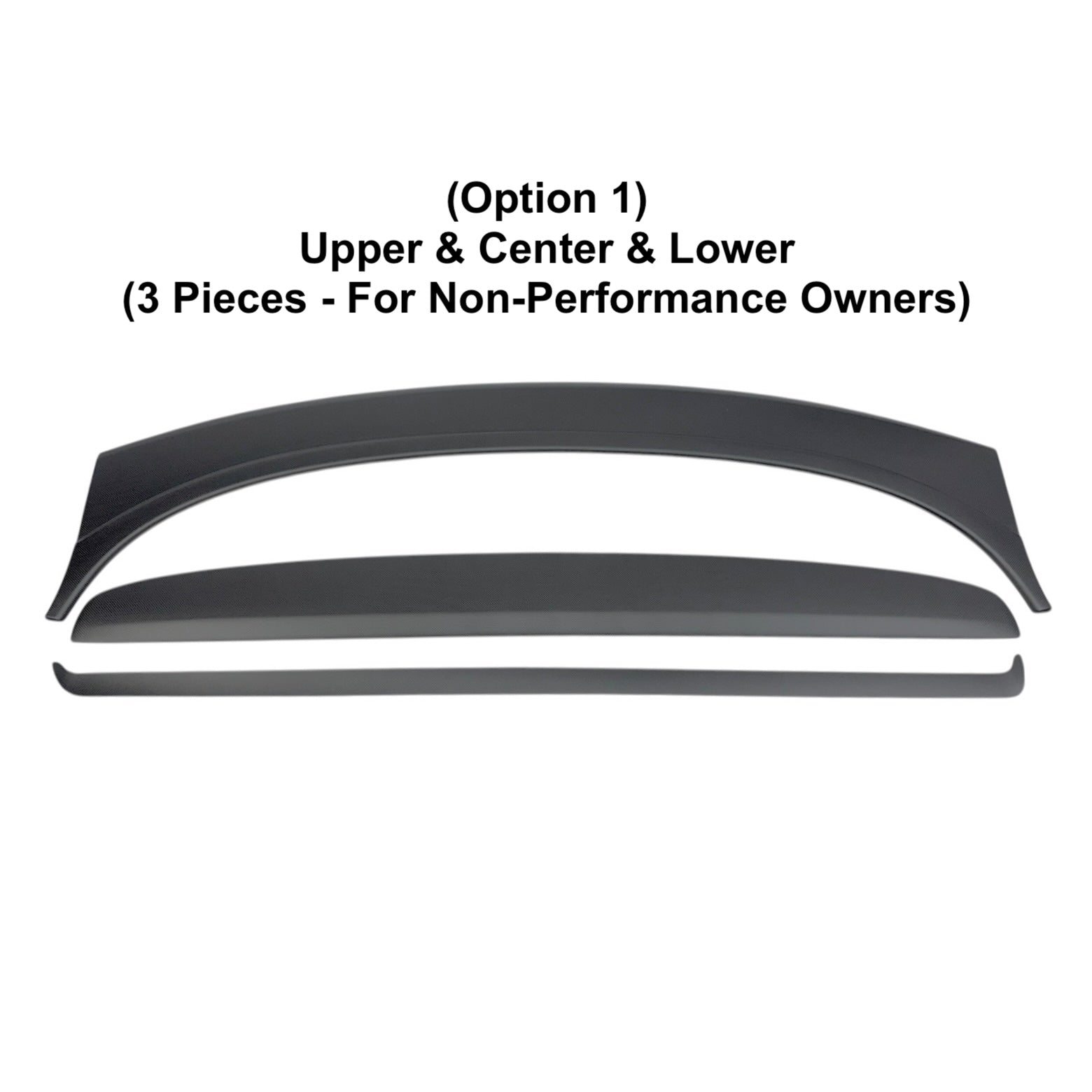 2024+ | Model 3 Highland Refreshed &quot;Plain Weave&quot; (Performance Look) Full Interior Carbon Fiber Kit Bundles (20 Pieces) - Real Dry Molded Carbon Fiber