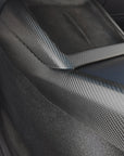 2026+ | Model Y Juniper Refreshed Center Console Combo Side Panel & Charging Pad Overlay (1 Piece) - Real Dry Molded Carbon Fiber