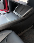 2026+ | Model Y Juniper Refreshed Center Console Combo Side Panel & Charging Pad Overlay (1 Piece) - Real Dry Molded Carbon Fiber