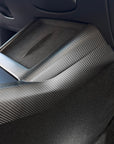 2026+ | Model Y Juniper Refreshed Center Console Combo Side Panel & Charging Pad Overlay (1 Piece) - Real Dry Molded Carbon Fiber