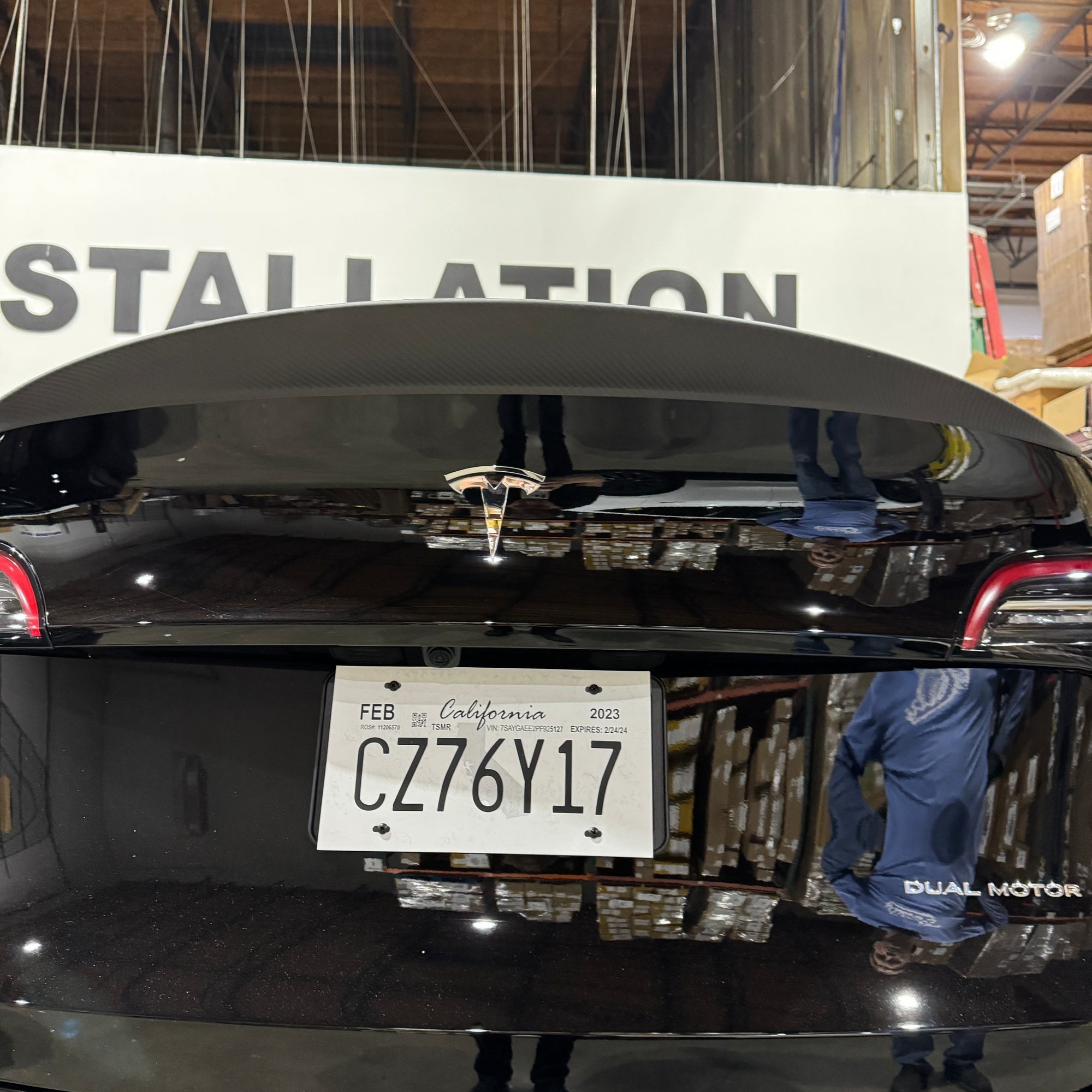 Model Y Razzo Plus Spoiler - Real Dry Molded Carbon Fiber