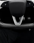2026+ | Model Y Juniper Refreshed "Plain Weave" (Performance Look) Yoke Carbon Fiber Steering Wheel Upgrade - Real Dry Molded Carbon Fiber