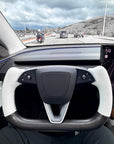 2026+ | Model Y Juniper Refreshed "Plain Weave" (Performance Look) Yoke Carbon Fiber Steering Wheel Upgrade - Real Dry Molded Carbon Fiber