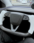 2026+ | Model Y Juniper Refreshed "Plain Weave" (Performance Look) Yoke Carbon Fiber Steering Wheel Upgrade - Real Dry Molded Carbon Fiber