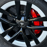 2021+ | Model S - 21" Arachnid Center Wheel Hubs - Real Molded Carbon Fiber- (Set of 4)