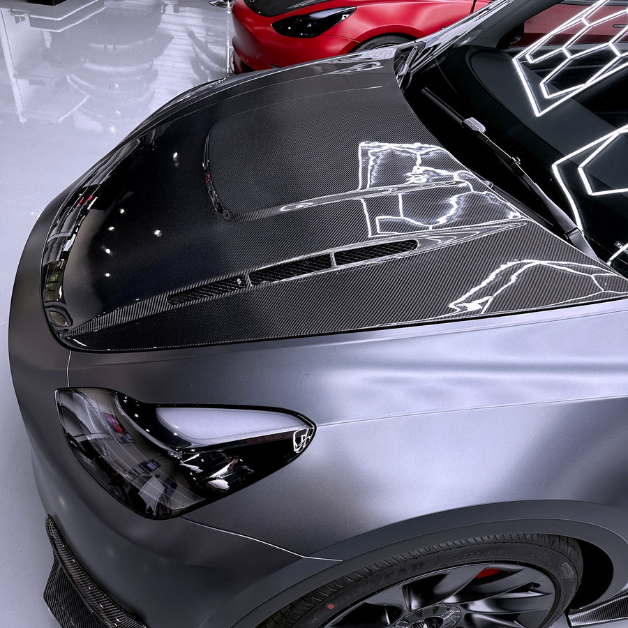 Model Y Viento Formula One - Dual Layer with Xpel Clear Bra- Real Molded Carbon Fiber