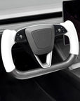 2026+ | Model Y Juniper Refreshed "Plain Weave" (Performance Look) Yoke Carbon Fiber Steering Wheel Upgrade - Real Dry Molded Carbon Fiber