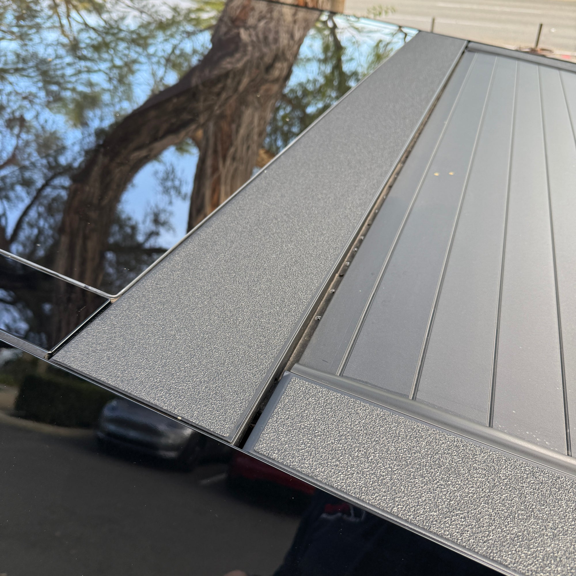 Cybertruck Bed Upper Perimeter Kit Textured Vinyl Armor (8 Pieces) Spray-On Bed Liner Look