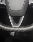 2026+ | Model Y Juniper Refreshed Steering Wheel Upper & Lower Overlays - Real Dry Molded Carbon Fiber