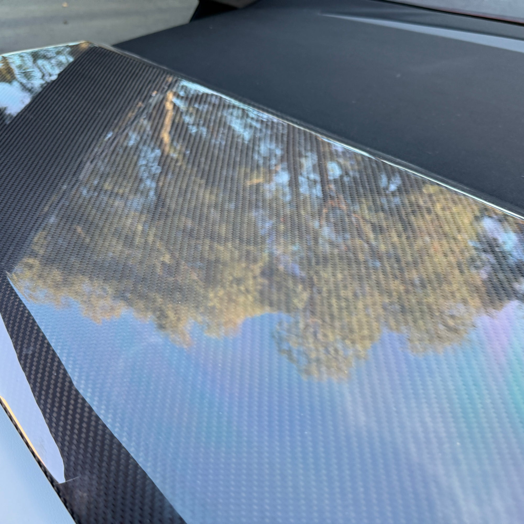 Cybertruck Top Upper Dashboard Overlay - Real Dry Molded Carbon Fiber