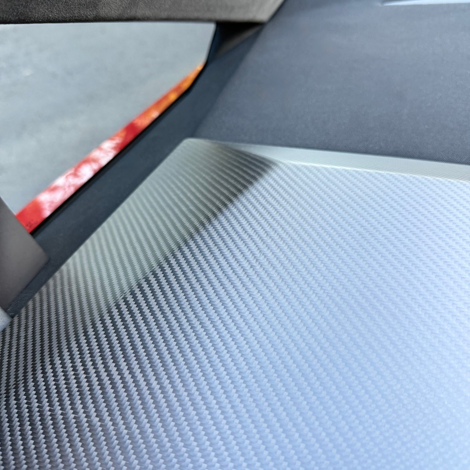 Cybertruck Top Upper Dashboard Overlay - Real Dry Molded Carbon Fiber