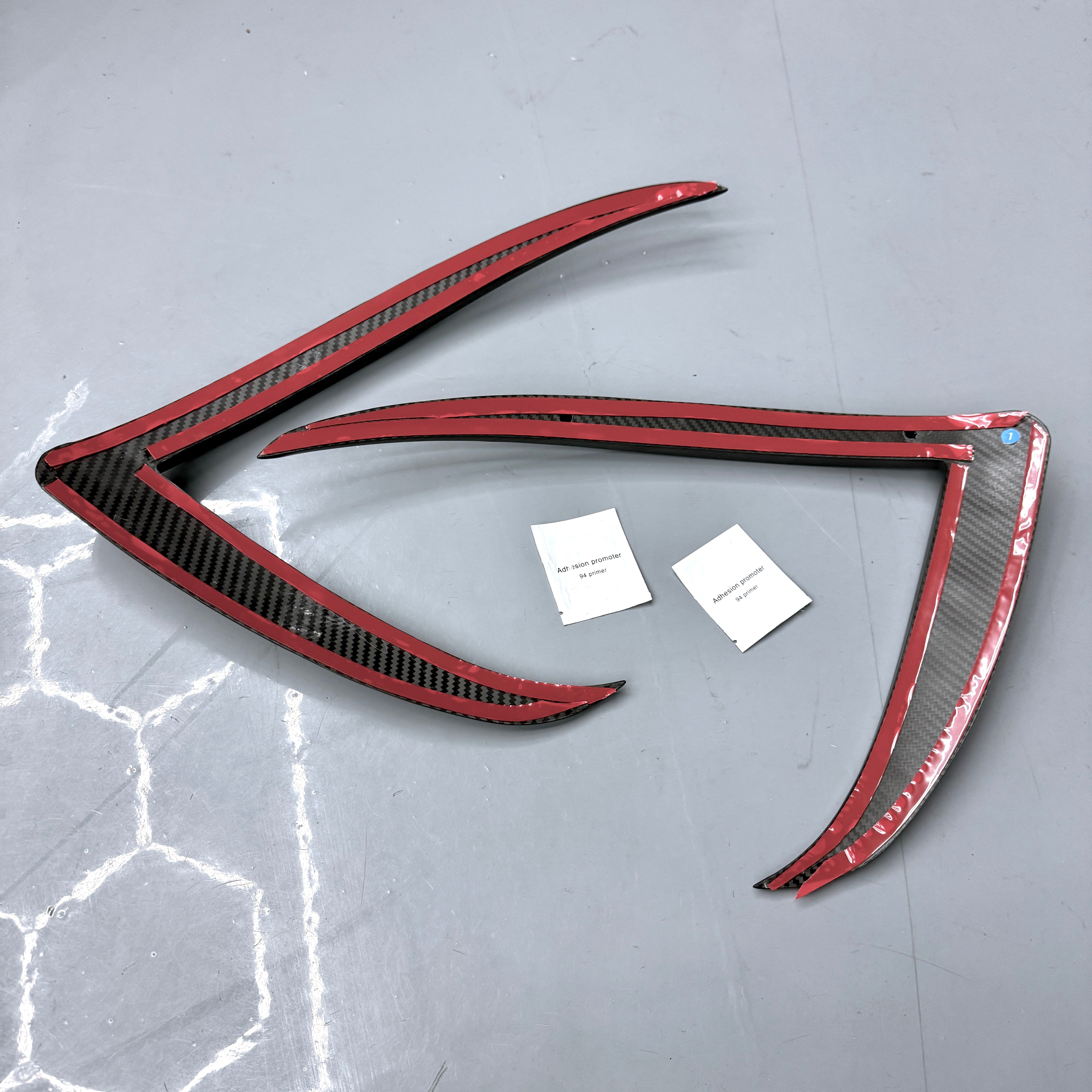 2022+ | Model X Fog Light Canards/Eyelids (1 Pair) - Real Molded