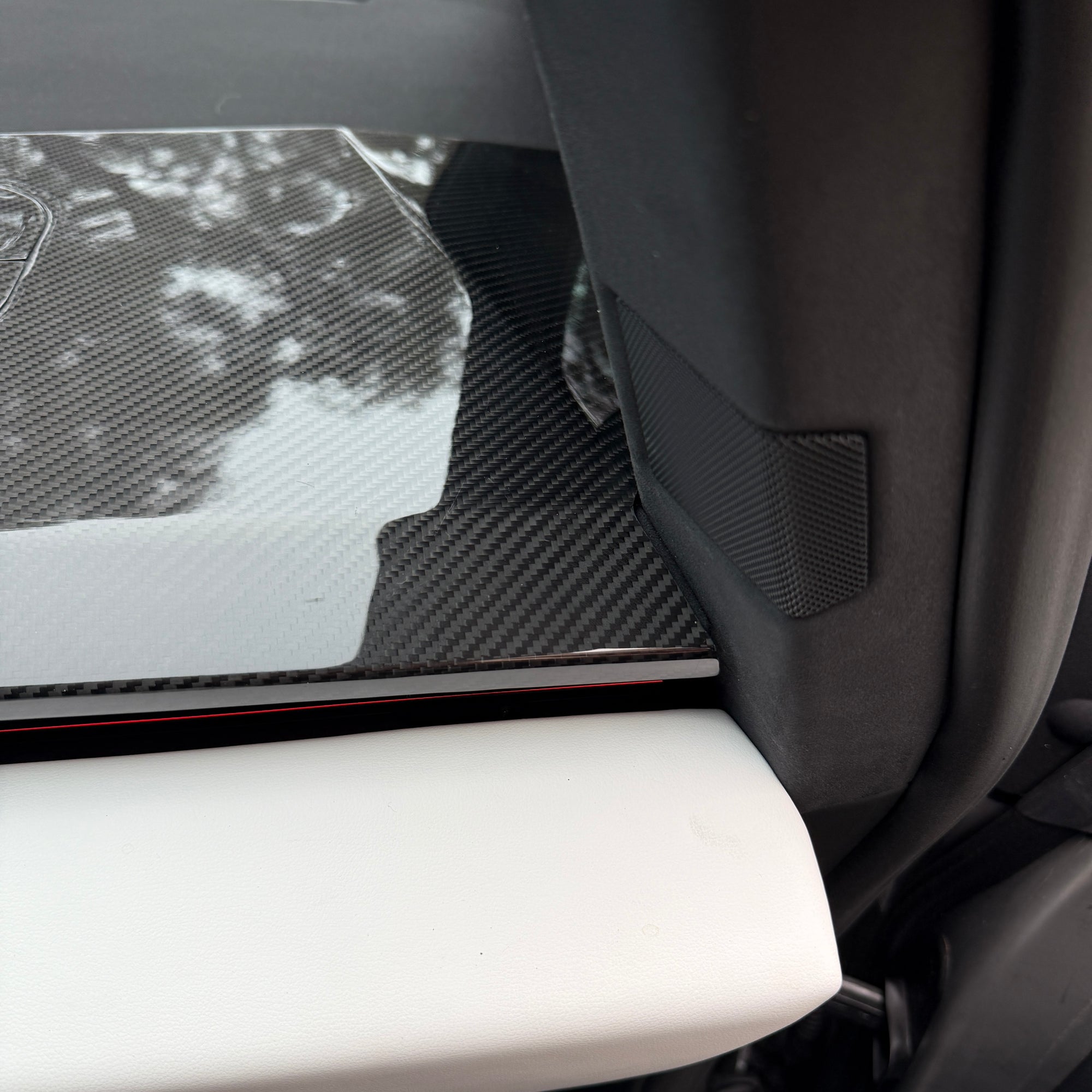 Cybertruck Top Upper Dashboard Overlay - Real Dry Molded Carbon Fiber