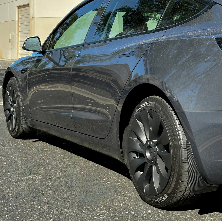 Model 3 Mud Flaps Screwless - Glossy Carbon Fiber Look  - (Set of 4)