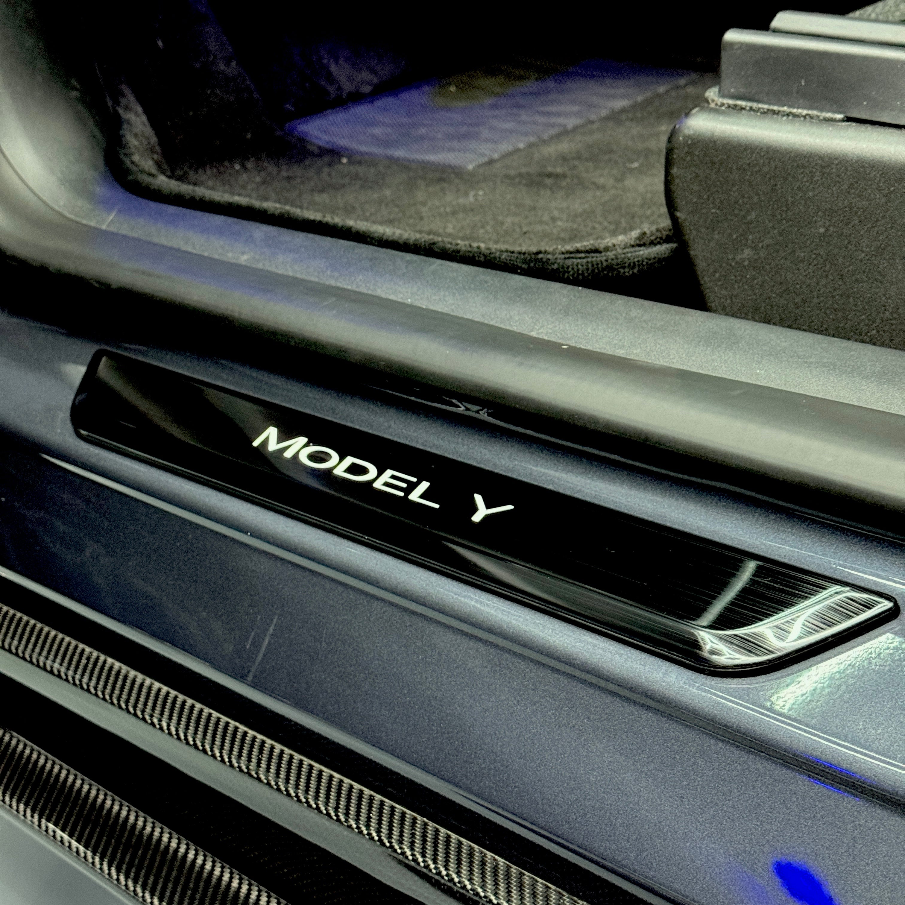 Model 3 & Y Light Up Door Sill Covers - with Magnetic Induction