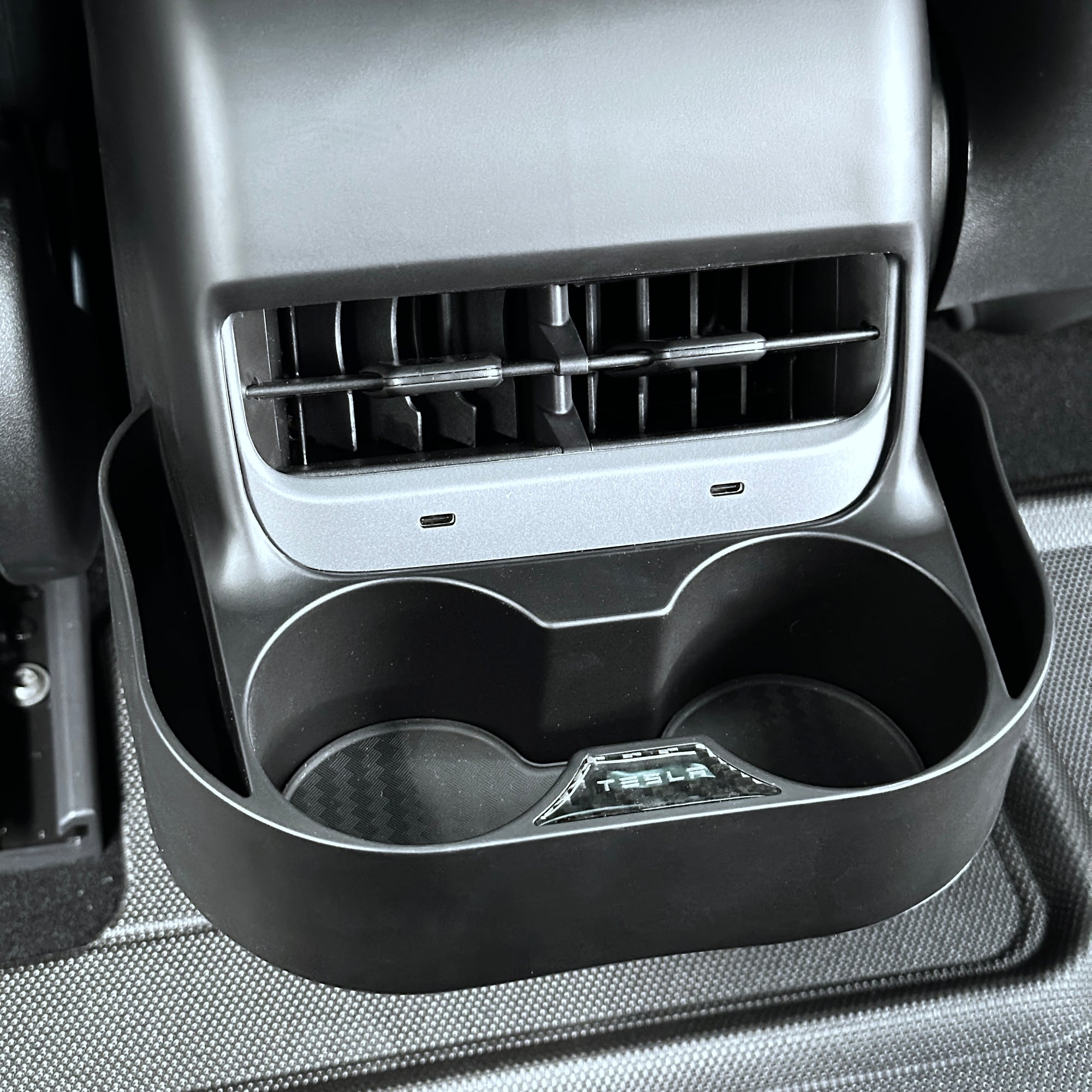 Model 3 &amp; Y Backseat Double Cup Holder &amp; Phone Holder