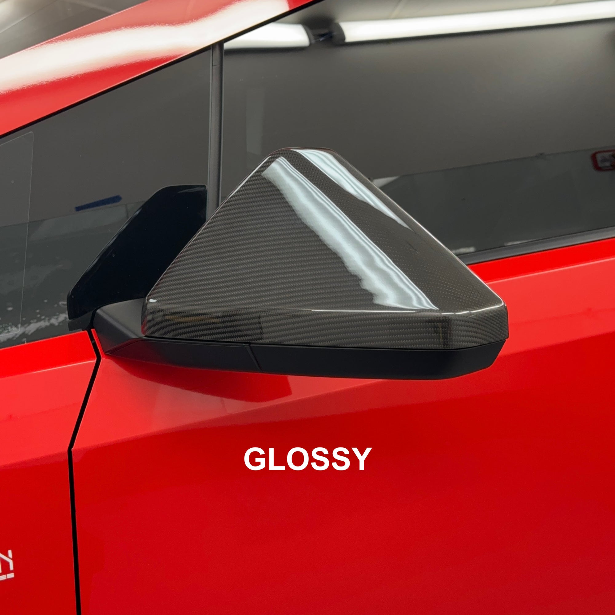 Cybertruck Side View Mirror Cap Overlays - Real Dry Molded Carbon Fiber