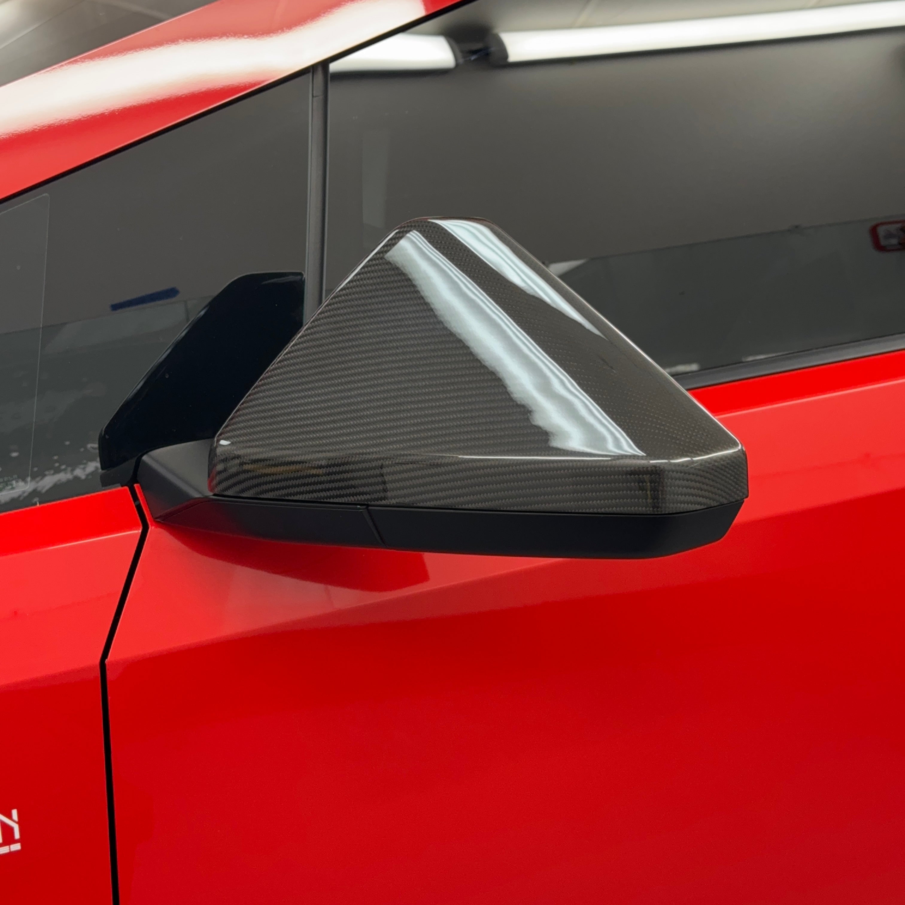 Cybertruck Side View Mirror Overlay Cap Covers - Real Dry Molded
