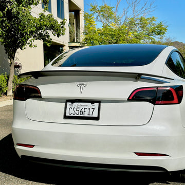 ThinSGO Tesla Model 3 Real Carbon Fiber Spoiler Model 3 Trunk Lip Spoiler  Exterior Rear Spoiler Kit for Tesla Model 3 2017-2022