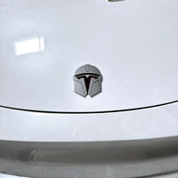 Model 3 & Y Mandalorian T Logo Overlay Emblem Badge - Front Hood