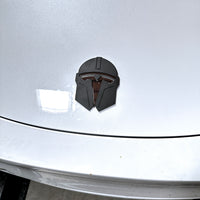 Model 3 & Y Mandalorian T Logo Overlay Emblem Badge - Front Hood