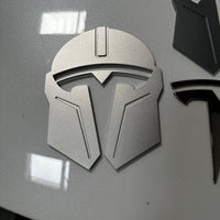 Model 3 & Y Mandalorian T Logo Overlay Emblem Badge - Front Hood
