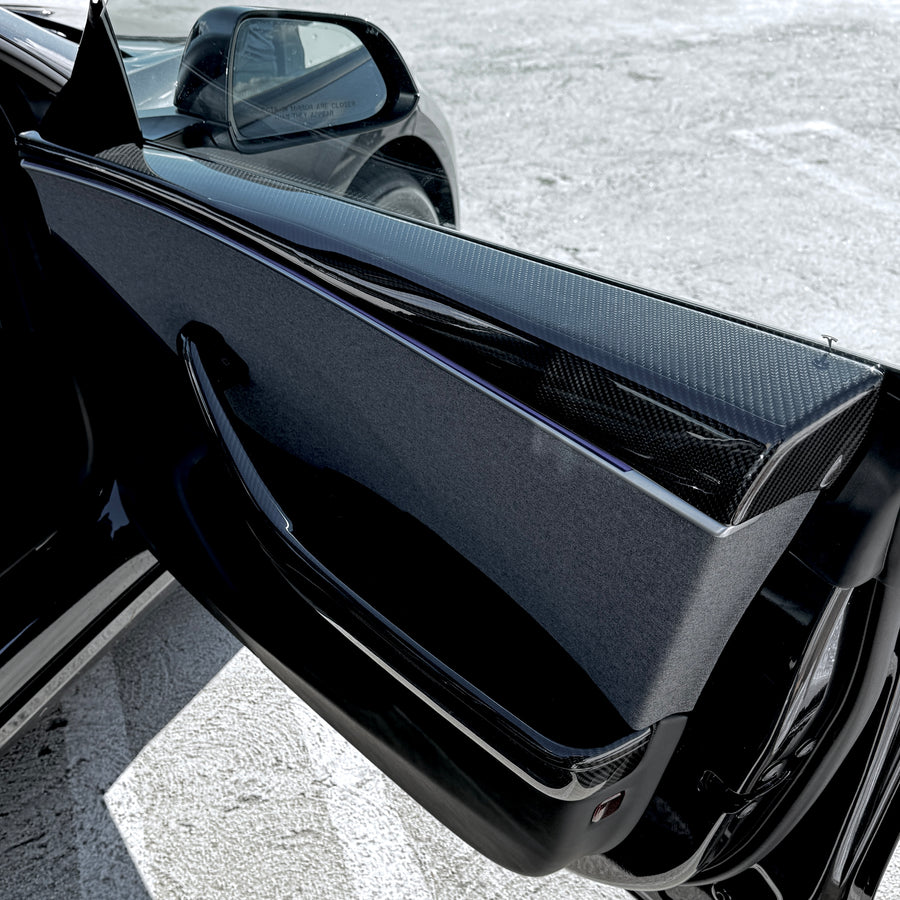 2024+ Model 3 Front & Rear Upper Door Panel Overlays (4 Pieces) Re
