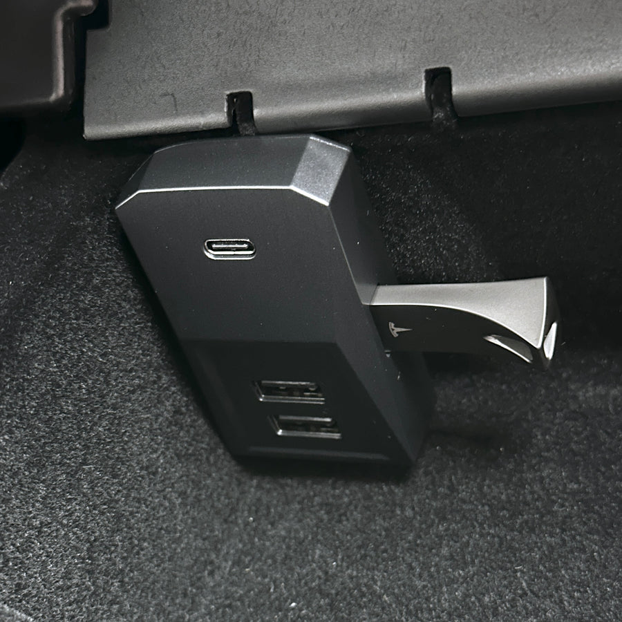 Model S3XY CyberTruck Style USB Glovebox Charging Hub - Power & Data Splitter