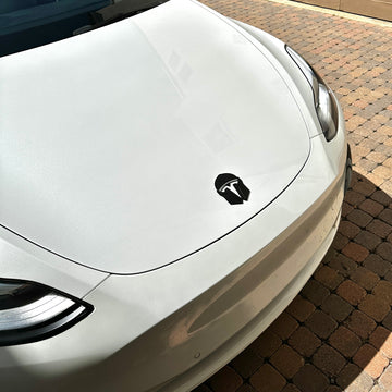 Model 3 & Y Mandalorian T Logo Overlay Emblem Badge - Front Hood