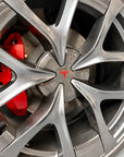 2026+ | Model Y Performance 21’’ Arachnid 2.0 Center Wheel Hubs - Real Molded Carbon Fiber- (Set of 4)