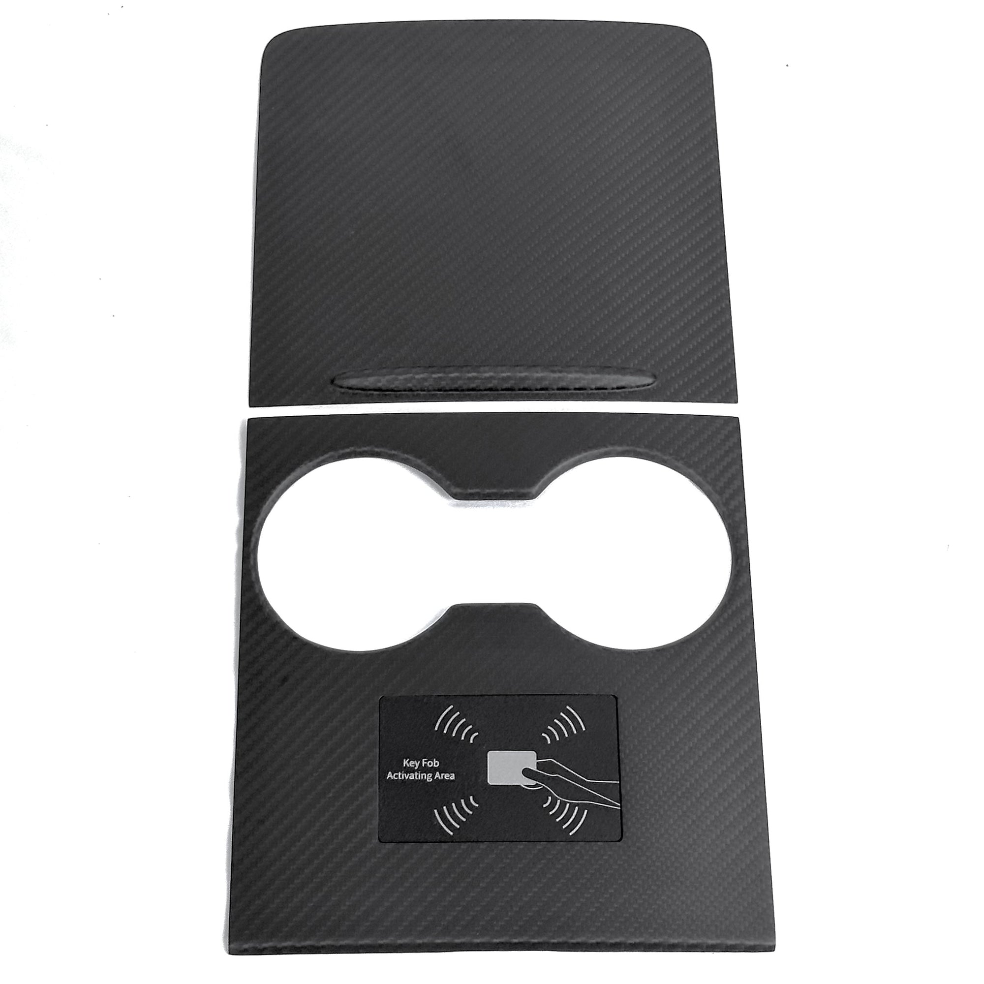2021-2023 | Model 3 &amp; Y Center Console Overlays (Gen. 2) Version 2 - Real Molded Carbon Fiber
