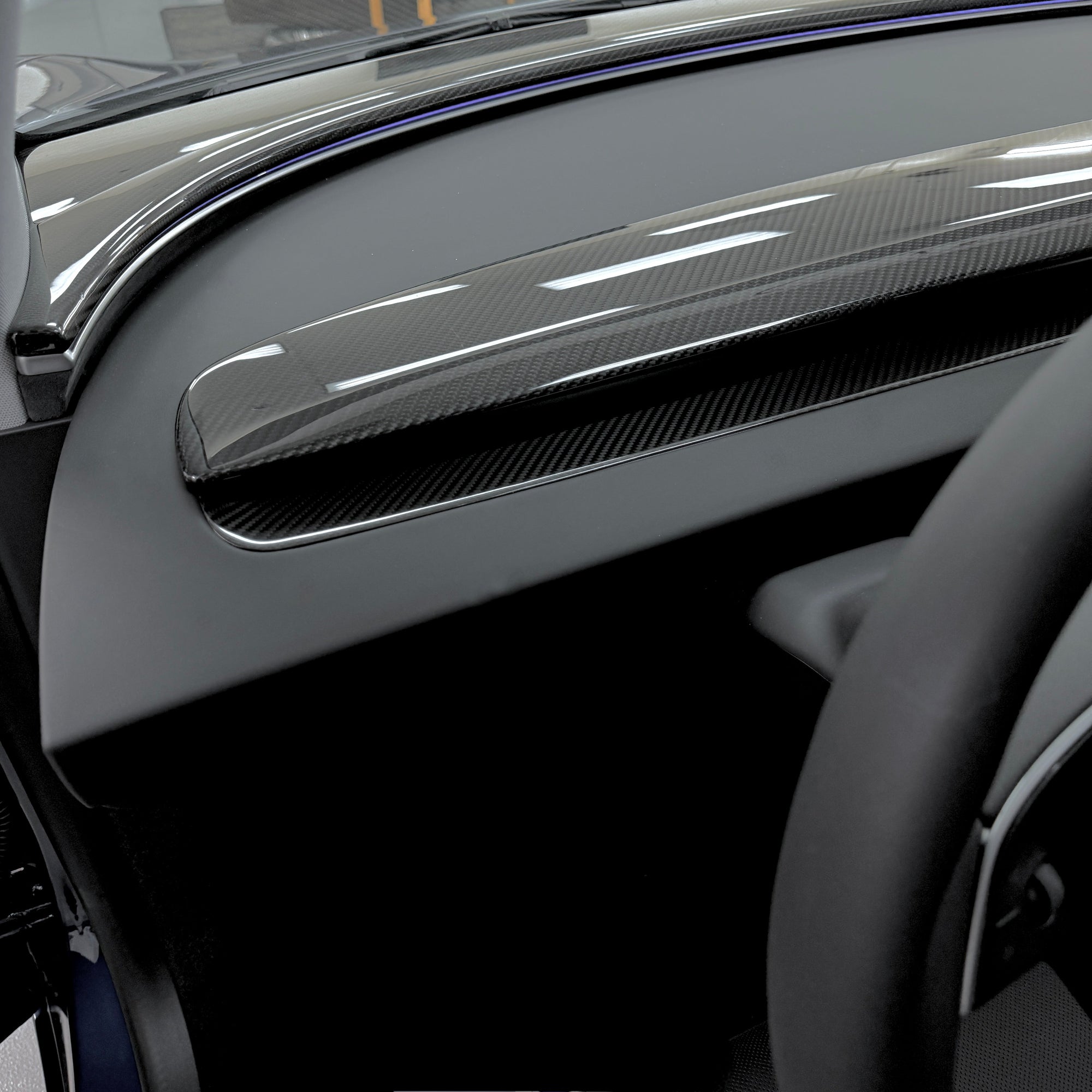 2024+ | Model 3 Highland Refreshed Full Interior Carbon Fiber Kit Bundles (20 Pieces) - Real Dry Molded Carbon Fiber